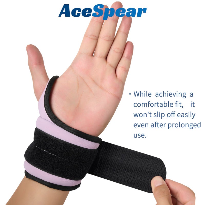 AceSpear Wrist Weights with Thumb Loops Lock for Men Women 1lb*2 2lbs*2 3lbs*2 Ankle Weights Weighted Gloves for Running Strength Training Walking Exercises (Lavender, 2 lbs x 2) - Image 5